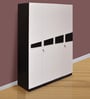 Dallas 4 Door Wardrobe in White & Black Colour