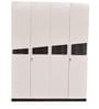 Dallas 4 Door Wardrobe in White & Black Colour