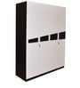 Dallas 4 Door Wardrobe in White & Black Colour