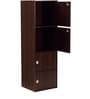 Sakura Four Drawer Filing Cabinet in Dark Walnut Finish
