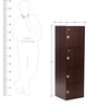 Sakura Four Drawer Filing Cabinet in Dark Walnut Finish