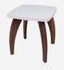 Four Leg Square Table in White Finish