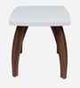 Four Leg Square Table in White Finish