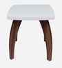 Four Leg Square Table in White Finish
