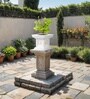 Marble White German Polymer Tulsi Planter 12 Inch