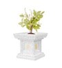 Marble White German Polymer Tulsi Planter 12 Inch