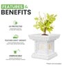 Marble White German Polymer Tulsi Planter 12 Inch