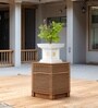 White German Polymer Tulsi Planter 12 Inch