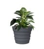Grey 12 Inch German Polymer Round Plant Container