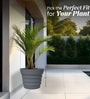 Grey 14 Inch German Polymer Round Plant Container