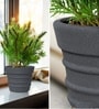 Grey 21 Inch German Polymer Round Plant Container