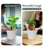 Marble White 12 Inch German Polymer Round Plant Container