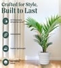 White 12 Inch German Polymer Round Plant Container