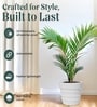 White 14 Inch German Polymer Round Plant Container