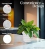 White 14 Inch German Polymer Round Plant Container