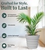 White 18 Inch German Polymer Round Plant Container