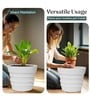 White 21 Inch German Polymer Round Plant Container