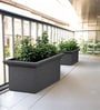 Grey German Polymer Rectangular Planter Bt 26 Inch