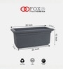 Grey German Polymer Rectangular Planter Bt 26 Inch