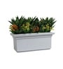 Marble White German Polymer Rectangular Planter Bt 26 Inch