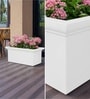 White German Polymer Rectangular Planter Bt 26 Inch
