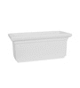 White German Polymer Rectangular Planter Bt 26 Inch