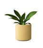 Beige German Polymer Round Planter Cilin 10 Inch
