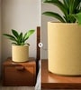 Beige German Polymer Round Planter Cilin 10 Inch