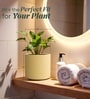 Beige German Polymer Round Planter Cilin 10 Inch