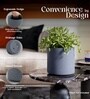 Grey German Polymer Round Planter Cilin 10 Inch