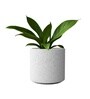 Marble White German Polymer Round Planter Cilin 10 Inch