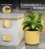 Beige German Polymer Round Planter Cilin 12 Inch