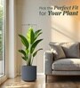 Grey German Polymer Round Planter Cilin 12 Inch