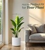 Mable White German Polymer Round Planter Cilin 12 Inch