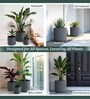 Grey German Polymer Round Planter Cilin 17 Inch