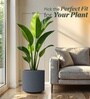 Grey German Polymer Round Planter Cilin 17 Inch