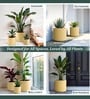 Beige German Polymer Round Planter Cilin 20 Inch