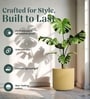 Beige German Polymer Round Planter Cilin 20 Inch