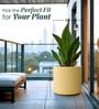 Beige German Polymer Round Planter Cilin 20 Inch