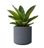 Grey German Polymer Round Planter Cilin 20 Inch