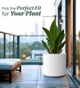 White German Polymer Round Planter Cilin 20 Inch