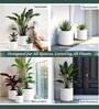 White German Polymer Round Planter Cilin 20 Inch