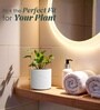 Marble White German Polymer Round Planter Cilin 6 Inch