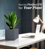Grey German Polymer Square Planter Cubo 10 Inch