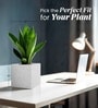 Marble White German Polymer Square Planter Cubo 10 Inch