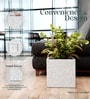 Marble White German Polymer Square Planter Cubo 12 Inch