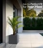 Grey German Polymer Square Planter Cubo 17 Inch