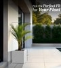 Marble White German Polymer Square Planter Cubo 17 Inch