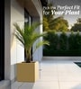 Beige German Polymer Square Planter Cubo 20 Inch