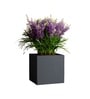 Grey German Polymer Square Planter Cubo 20 Inch